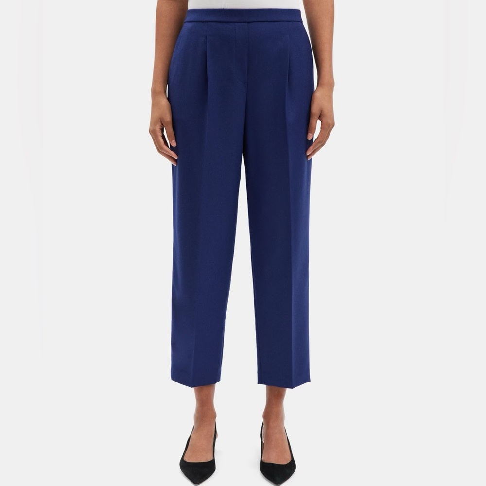 Theory pull on pleated pant